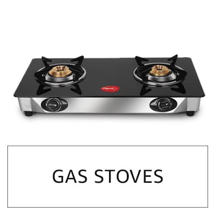 Prestige IRIS Toughened Glass-Top 3 Brass Burner LPG Gas Stove | Black Spill Proof Design | Ergonomic Knob | Tri-Pin Burners |Open